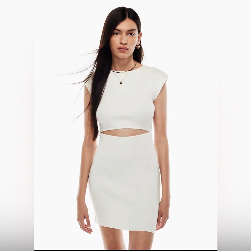 Aritzia Wilfred Free Cut-Out Knit Mini Dress